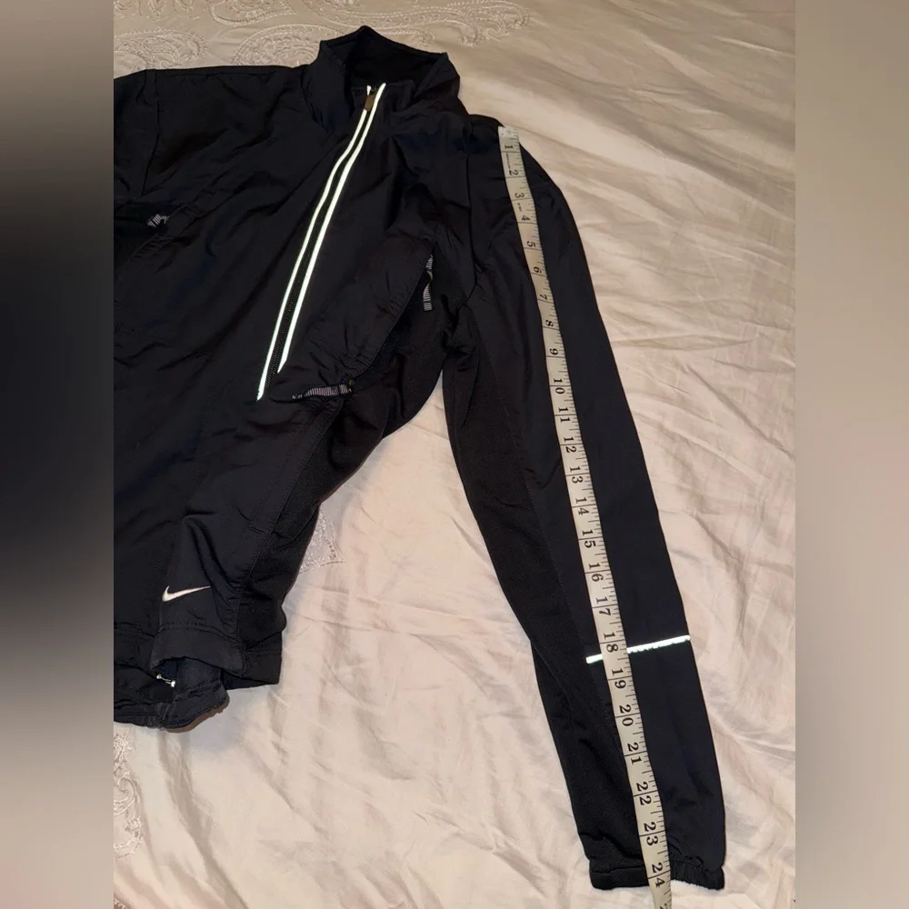 Nike Black Reflective Windbreaker Jacket Size S
